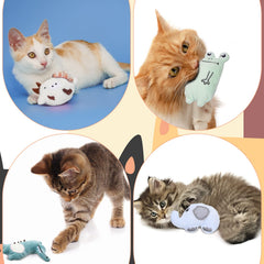 Sratte catnip chew toy crocodile for indoor cats' tactile fun