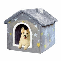Srutirbo dog house interior with plush cushions for cozy privacy.