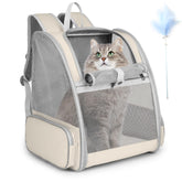 SSAWcasa cat backpack front view shows roomy interior for small pets