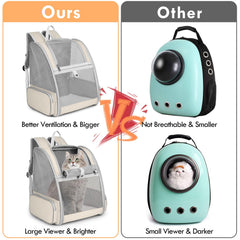 SSAWcasa cat backpack ventilated mesh delivers breathable comfort on longer trips