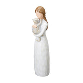 ST.LORIAN Angel of Friendship cat memorial figurine front view shows comforting presence
