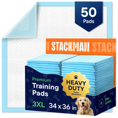 Stack Man dog pads 34x36 with quick-dry surface for mess-free potty training