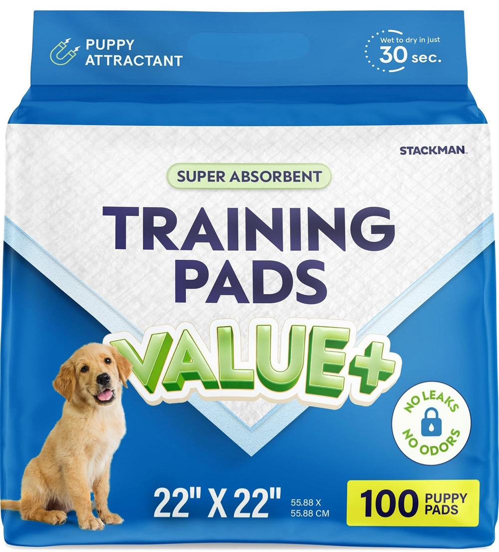 Stack Man puppy pads 22x22 inch coverage for training sessions