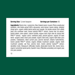 Standard Process Canine Dermal Support label closeup focusing on ingredients and health focus.
