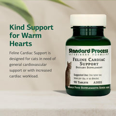 Standard Process Feline Cardiac Support ingredient list highlights whole-food nutrients.