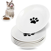 STAOVA cat bowls with kitten paw patterns attracting cats to meals