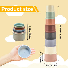 Starfa Lab stacking cups nest with different sizes for burrow style exploration