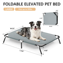 STARLATTA elevated outdoor dog bed sturdy frame supports large dogs