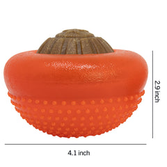 Starmark Everlasting Bento Ball in action with a dog enjoying chewy play.