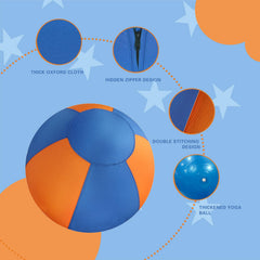 Stcohyz Herding Ball double-stitch and hidden-zipper design resists tearing