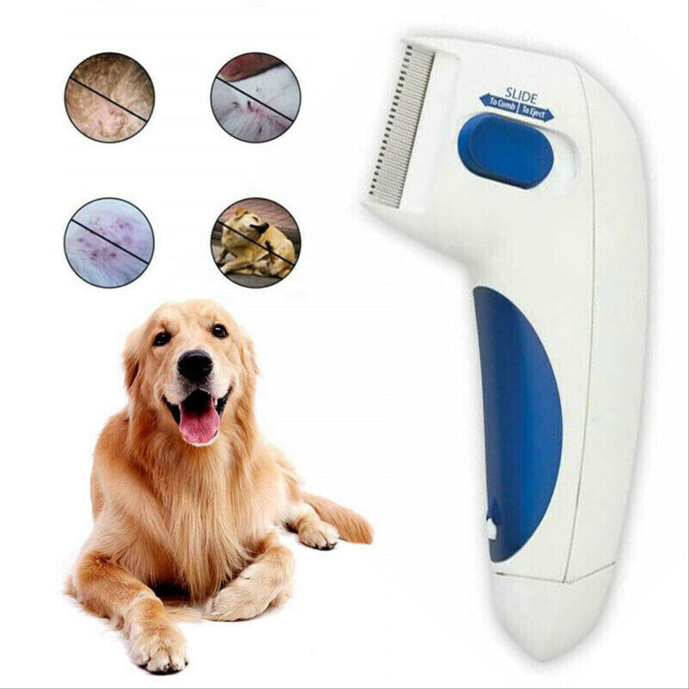 Stcyutdaa electric pet comb battery-powered operation enables cordless, efficient grooming.