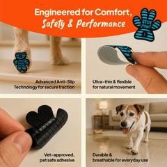 Steady Paws paw grips on dog paw demonstrating cut-to-fit feature for custom sizing.