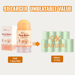 Steigullage paw balm on snowy ground protects paws on winter walks