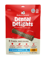 Stella & Chewy's Dental Delights bag front view for at-home dental care.