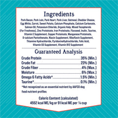 Stewart PuffTops bacon cheese bowl-topped-kibble demonstrates flavor boost for meals