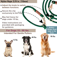 Sticks N' Bones adjustable leash 4.3ft to 7.5ft for flexible reach
