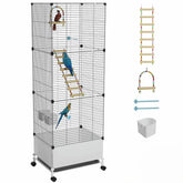 STILLCOVE extra-large bird cage with rolling stand for easy movement and flexible placement.