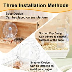 Stinzgie Hamster Wheel in durable PC material resists gnawing