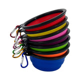STKBES collapsible dog bowl compact-folding design for travel convenience.
