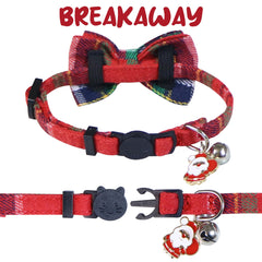 STMK Christmas cat collar bandana bell highlights cute design and comfortable wear for kittens.