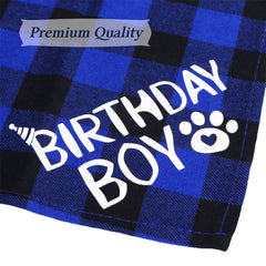 STMK dog birthday bandana small size 23in fits necks up to 15in.