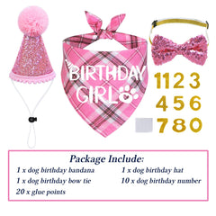 STMK dog birthday bow tie pink adjustable for comfortable party styling.