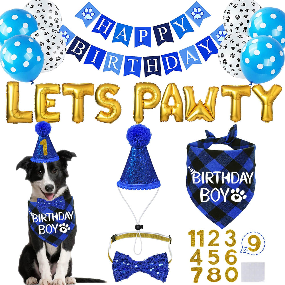 STMK dog birthday hat with numbers for cute party photos