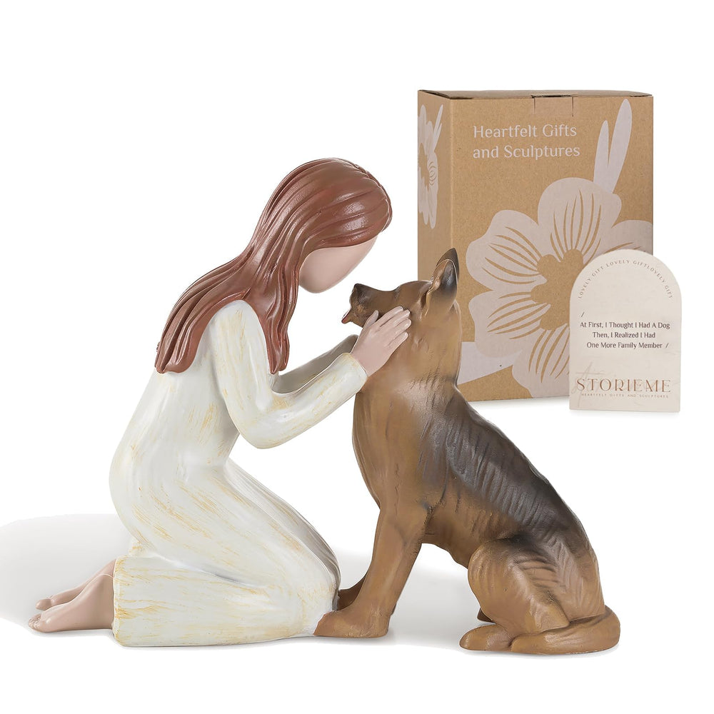 Storieme German Shepherd gift-ready-box packaging ideal for memorial gifting.