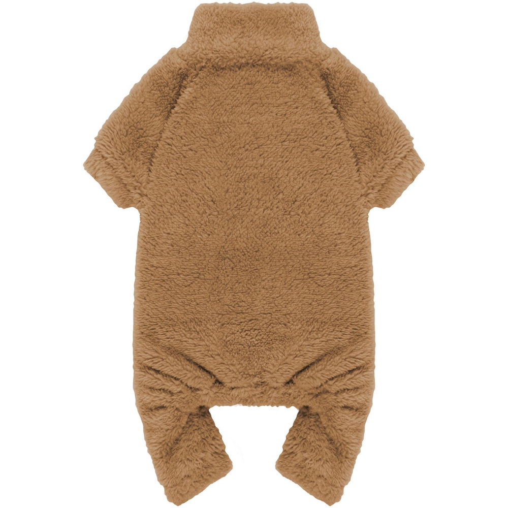 Stpiatue fuzzy dog pajamas front view offer cozy warmth for small dogs.