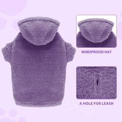 Stpiatue fuzzy dog sweater large purple-l size chart guides safe, comfortable fit
