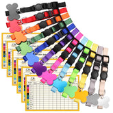 Stpiatue upgraded puppy collars 12-color set helps identify puppies easily during litter management.