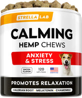 STRELLALAB hemp calming chews for dogs – close-up of chews reducing canine anxiety
