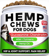 STRELLALAB hemp chews dog treat front view shows bacon flavor for easy joint support