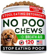 strellalab No Poo Chews pack shot showing USA-made packaging and deterrent purpose.