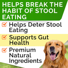 STRELLALAB No Poo Treats digestive-enzyme formula in bite-sized soft chews