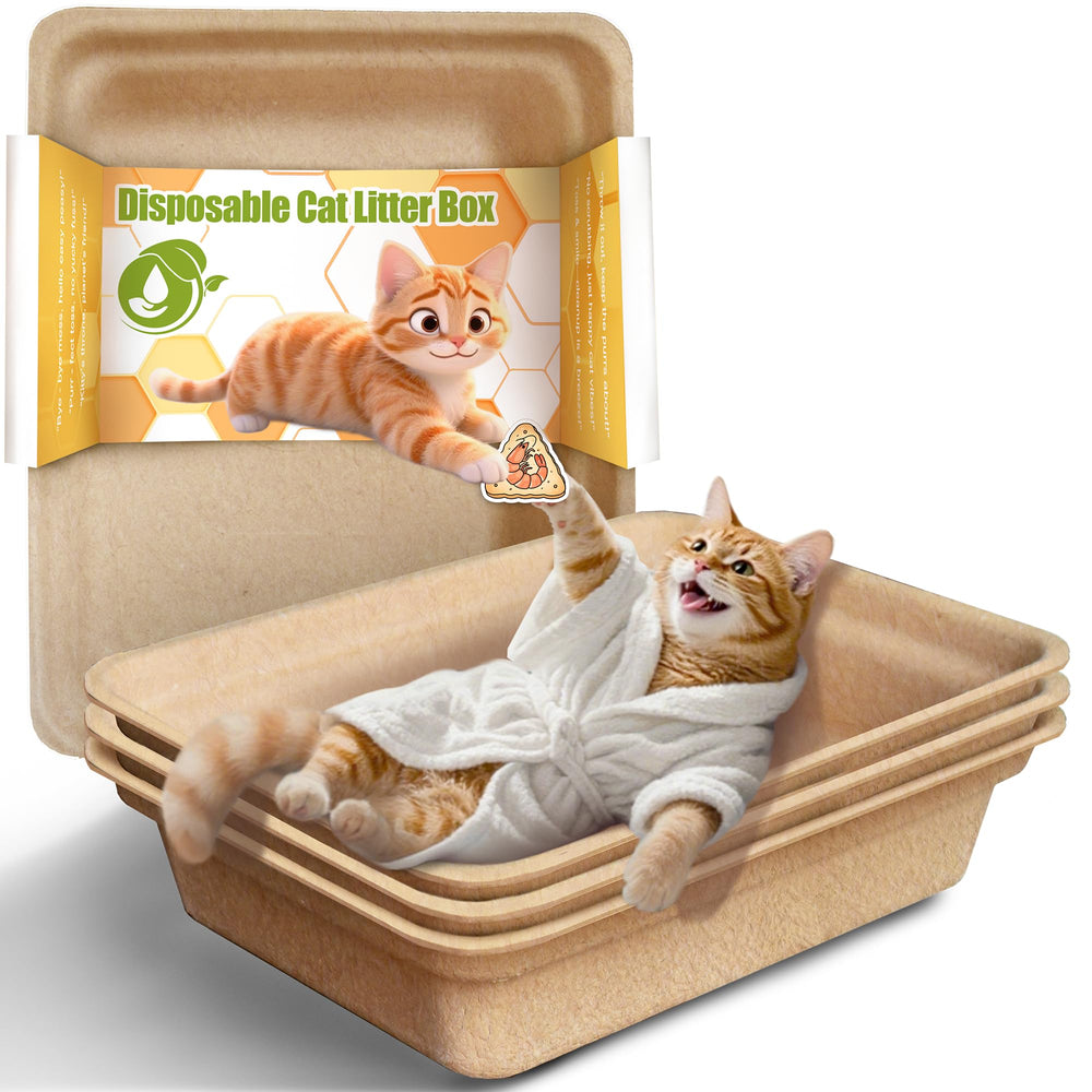 Strenthychosing disposable litter box leakproof travel setup for tidy trips