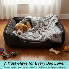 Stuffed Premium Soft Dog Blanket 43x66 inch size displayed for scale