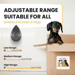 STÙNICK ultrasonic bark control closeup showcases user-friendly functionality.