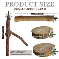 styedek branch perches textured surface for improved foot health in small birds