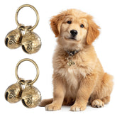 Styquenzer dog collar bells 4-pack close-up shows durable brass for clear alert sounds.