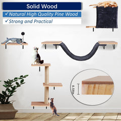 Sublimei cat wall shelves private cat house closeup shows secure, inviting hideaway.