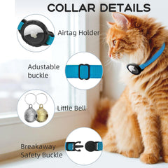 Sucegi AirTag Cat Collar with bell visible for audible cues during outdoor adventures