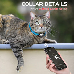 Sucegi AirTag Cat Collar sapphire blue breakaway design enhances safety during play