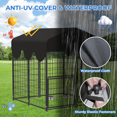 Suchown dog kennel waterproof roof keeps pets dry outdoors