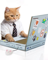 Suck UK Cat Laptop front view invites interactive play and claw-friendly exercise.