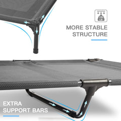 suddus elevated dog bed outdoor top view highlighting raised design keeps dogs off wet ground