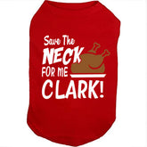 SUEOSU Christmas dog shirt red front view, cozy warmth and festive appeal