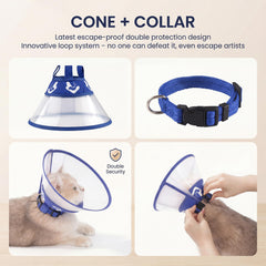 Sufisat Cat Cone Recovery Collar adjustable Velcro for easy, comfortable fit