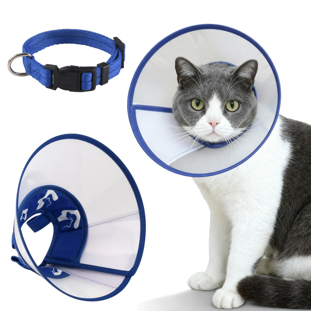 Sufisat Cat Cone Recovery Collar escape-proof design securing post-surgery protection