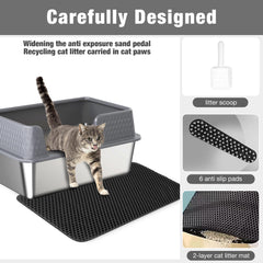 Suhaco litter box deep interior enabling comfortable cat use